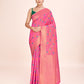 Monjolika Fashion Exquisite Designs With This Regal Light Pink Rich Look Banarasi Tissue Silk Saree | Swadesiicart