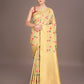 Monjolika Fashion Exquisite Designs With This Regal Cream Rich Look Banarasi Tissue Silk Saree | Swadesiicart