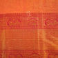 Kalanetha Orange With Zari Kanchi Style Pure Narayanpet Cotton Saree By Gayathri Reddy Designer Studio | Swadesiicart