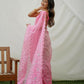 Vamsee Ayra Pink Organza Saree - Swadesiicart