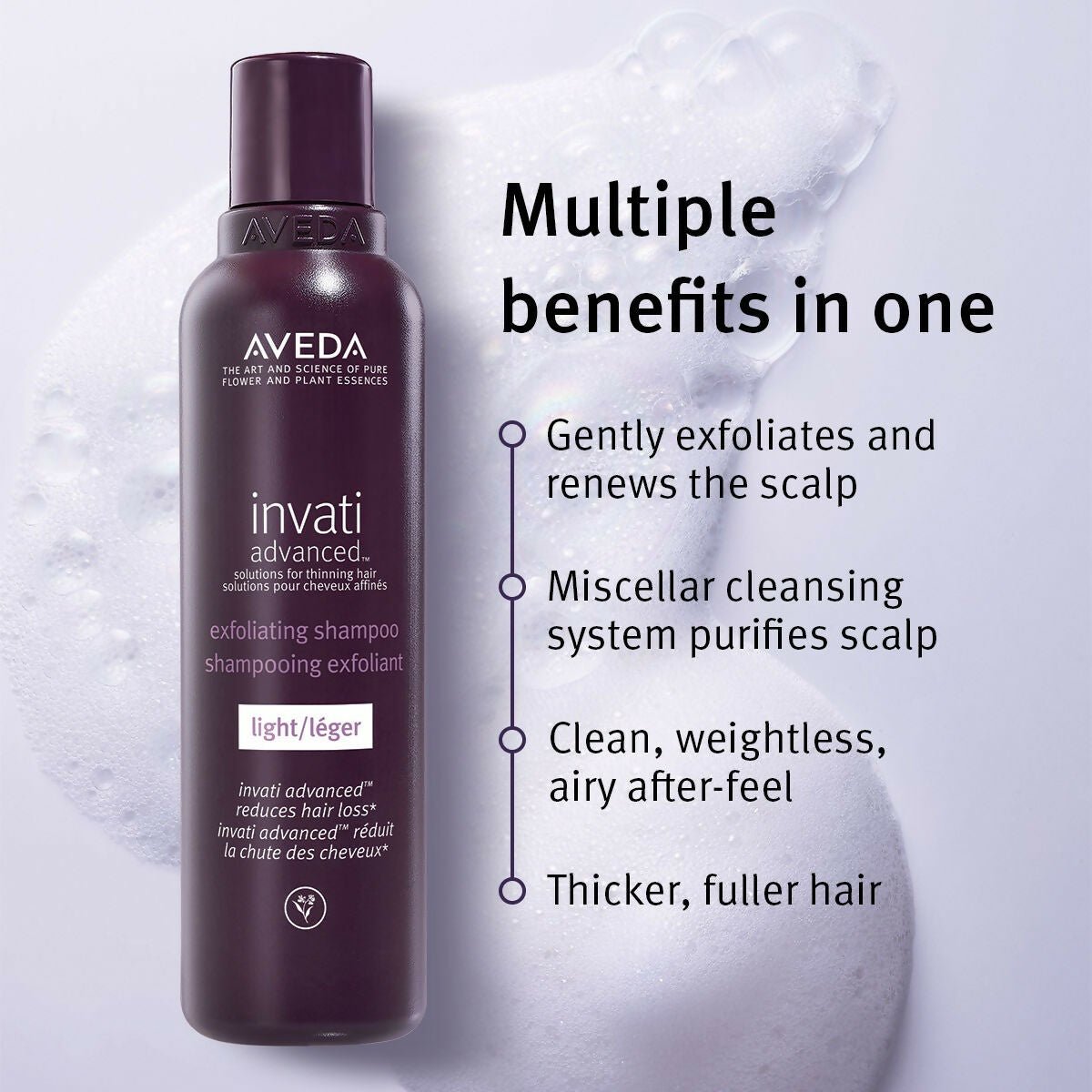 Aveda Invati Hairfall Control Light Exfoliating & Thickening Shampoo | Swadesiicart