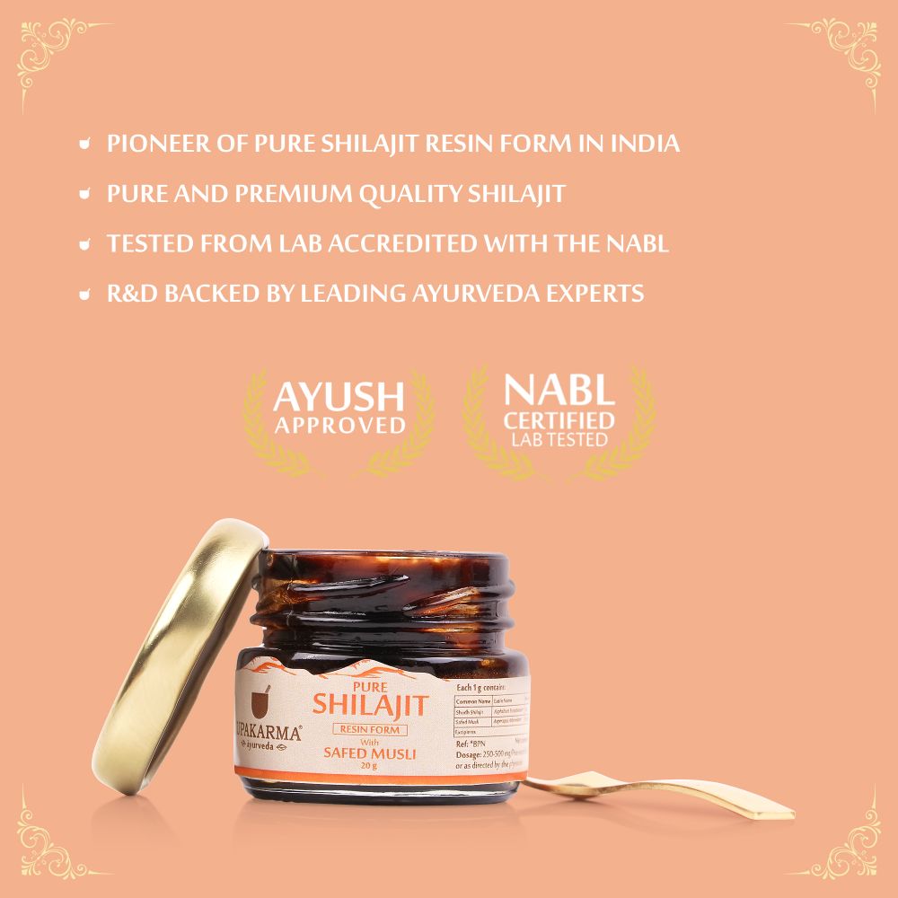Upakarma Ayurveda Original & Pure SJ Resin Form With Safed Musli - Swadesiicart