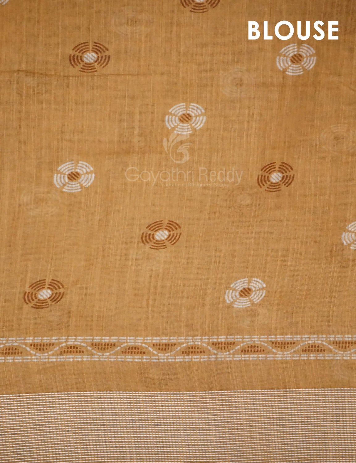 Shades of Light Mustard Colour Floral Print Semi Chanderi Saree By Gayathri Reddy Designer Studio | Swadesiicart