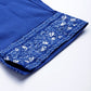 Ahalyaa Women Blue Floral Printed Pure Cotton Kurta with Trousers | Swadesiicart
