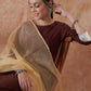 InWeave Women's Brown Gota Work Anarkali Kurta Set W Dupatta - Swadesiicart
