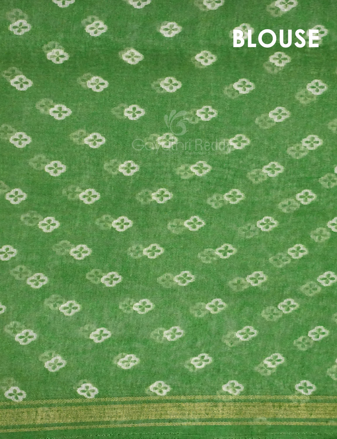 Shades of Parrot Green Colour Floral Design Semi Chanderi Saree By Gayathri Reddy Designer Studio | Swadesiicart