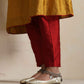 trueBrowns Gold Silk Kurta Set | Swadesiicart