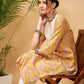 InWeave Women's Lime Pink Print Patch Cotton Straight Kurta Pant Set - Swadesiicart