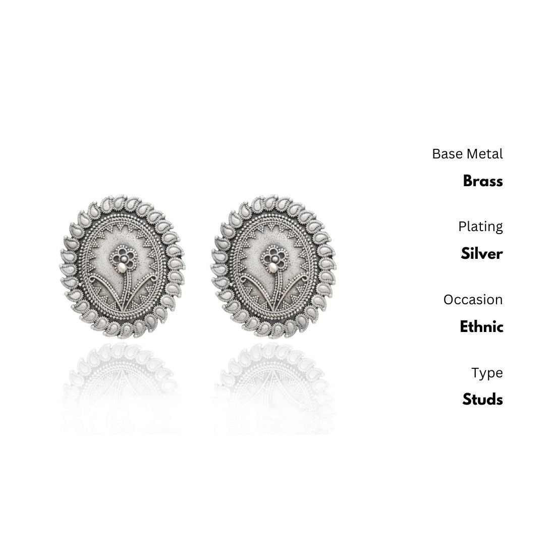 New Stylish Oxidized Gold-Polished Gold Studs Earrings for Womens by House of Ree | Swadesiicart