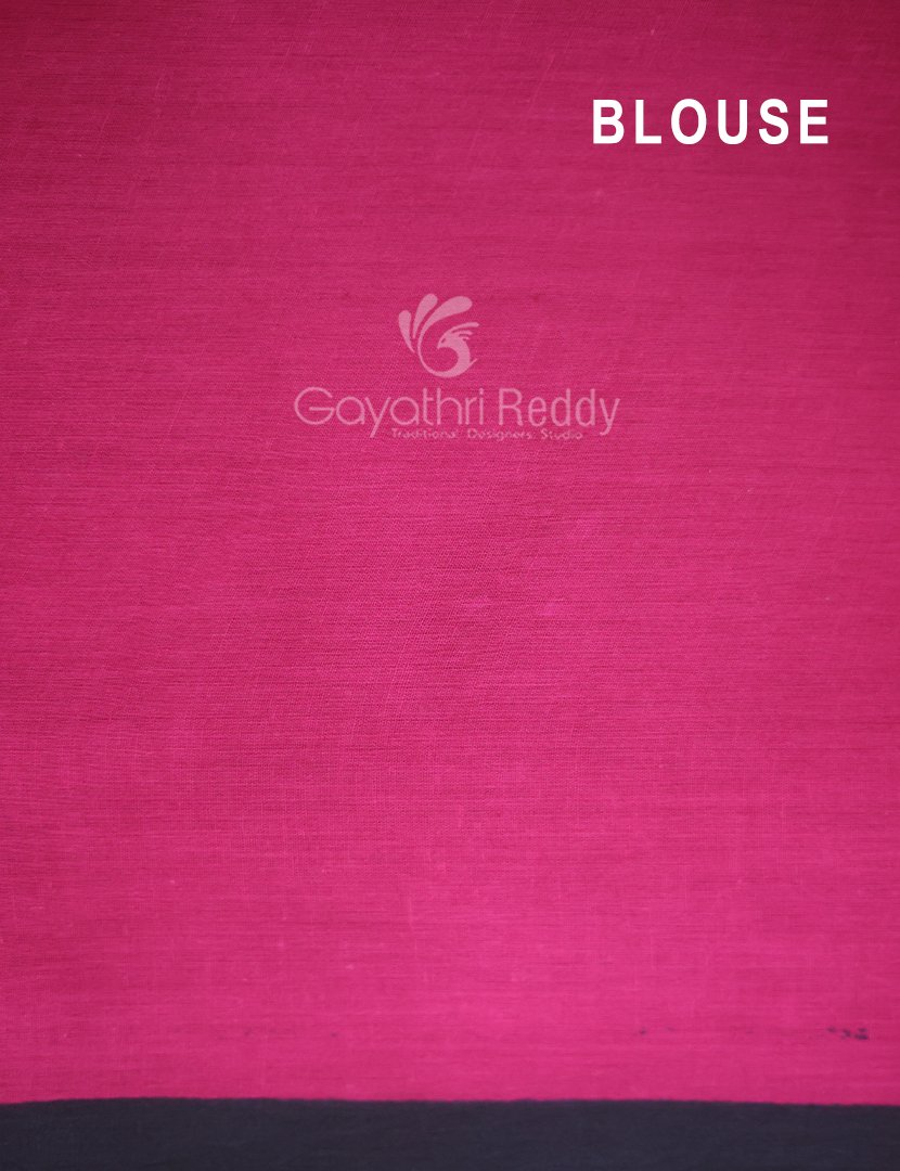Block Print Black Coloured Mulmul Cotton Saree By Gayathri Reddy Designer Studio | Swadesiicart