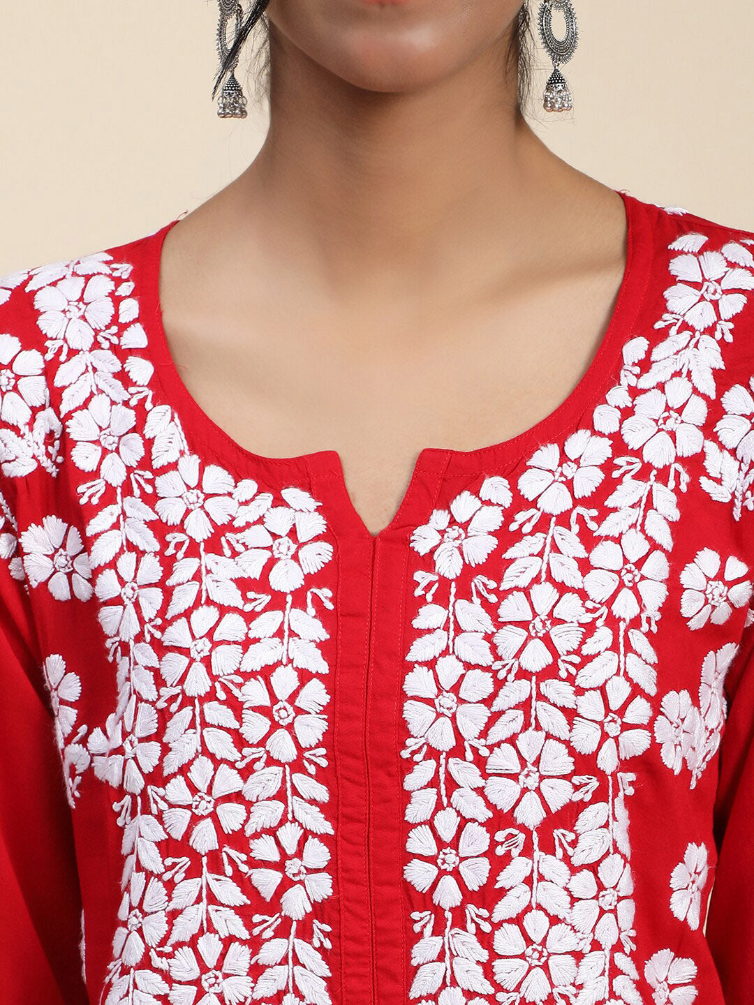 HOUSE OF KARI Women Embroidered Chikankari Cotton Kurta | Swadesiicart