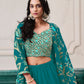 Anaita Turquoise Faux Georgette Sequins Embroidered Stitched Ethnic Suit