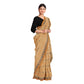 Exclusive Collection 100% Pure Cotton Biege Tant Saree With Hand Weaving Work - Swadesiicart