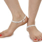 AanyaCentric Silver Plated White Metal Payal Indian Traditional Ethnic Fashion Imitation Jewellery Foot Chain | Swadesiicart
