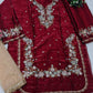 Anaita Maroon Jimmy Choo Suit With Embroidery & Sequence Work