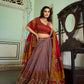 Lorenvalley Fashion Multicolor Tasar Silk Kashmiri Print With Foil Print Lehenga Choli with Dupatta - Swadesiicart