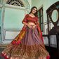 Lorenvalley Fashion Multicolor Tasar Silk Kashmiri Print With Foil Print Lehenga Choli with Dupatta - Swadesiicart