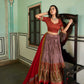 Lorenvalley Fashion Multicolor Tasar Silk Kashmiri Print With Foil Print Lehenga Choli with Dupatta - Swadesiicart