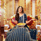 Anaita Teal-Blue Georgette Lehenga Choli With Sequence & Thread Work