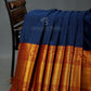 Kalanetha Peacock Blue With Zari Kanchi Style Pure Narayanpet Cotton Saree By Gayathri Reddy Designer Studio | Swadesiicart
