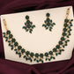Tehzeeb Creations Brass Gold-Polished Gold, Green Jewel Set - Swadesiicart