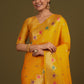 Monjolika Fashion Yellow Banarasi Silk Blend SareeWith Zari Woven Detailing | Swadesiicart