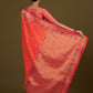 Monjolika Fashion Dark Peach Banarasi Silk Blend SareeWith Zari Woven Detailing | Swadesiicart