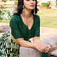 Lorenvalley Green Tussar Silk Floral Printed with Foil Printed Lehenga Choli | Swadesiicart