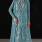 Anaita D Blue Chiffon Suit With Embroidery Work