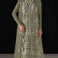 Anaita Mehndi Chiffon Suit With Embroidery Work