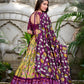 Lorenvalley Yellow Tussar Silk Pichwai With Patola Print And Zari Weaving Border Lehenga Choli with Dupatta - Swadesiicart
