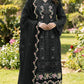 Anaita Black Chiffon Suit with Embroidery & Crystal Khatli Work