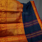 Kalanetha Peacock Blue With Zari Kanchi Style Pure Narayanpet Cotton Saree By Gayathri Reddy Designer Studio | Swadesiicart
