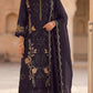Anaita Purple Silk Suit With Embroidery & Sequence Work