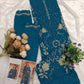 Anaita Teal Blue Silk Suit With Embroidery & Sequence Work