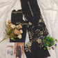 Anaita Black Silk Suit With Embroidery & Sequence Work