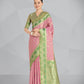Monjolika Fashion Mauve Pink Color Weaving Banarasi Tissue Silk Classic Saree | Swadesiicart