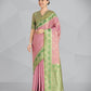 Monjolika Fashion Mauve Pink Color Weaving Banarasi Tissue Silk Classic Saree | Swadesiicart