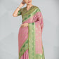Monjolika Fashion Mauve Pink Color Weaving Banarasi Tissue Silk Classic Saree | Swadesiicart