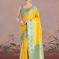 Monjolika Fashion Yellow Color Weaving Banarasi Tissue Silk Classic Saree | Swadesiicart