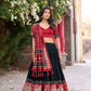 Lorenvalley Fashion Black Tussar Silk Patola Printed With Foil Work Lehenga Choli with Dupatta - Swadesiicart