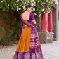 Lorenvalley Fashion Mustard Tussar Silk Patola Printed With Foil Work Lehenga Choli with Dupatta - Swadesiicart