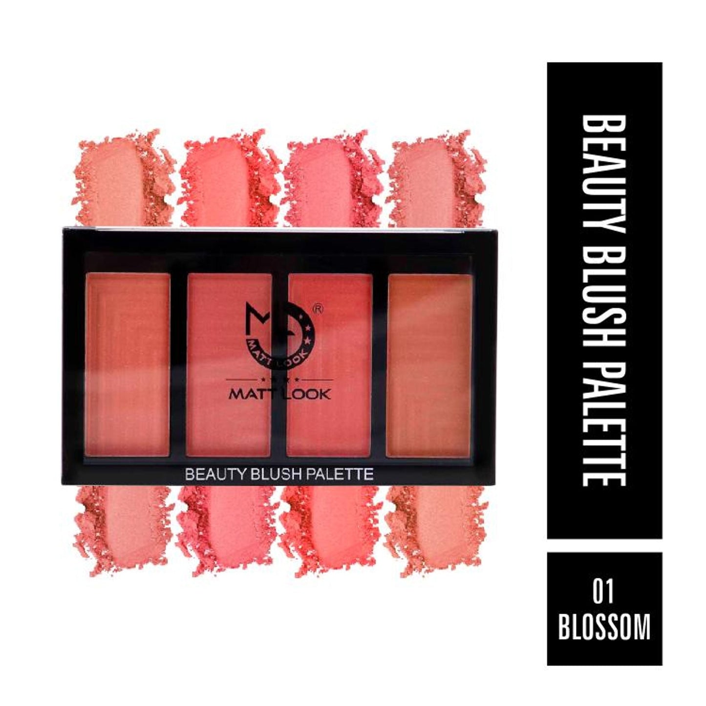 Matt Look Beauty Blush Palette - 01 - Swadesiicart