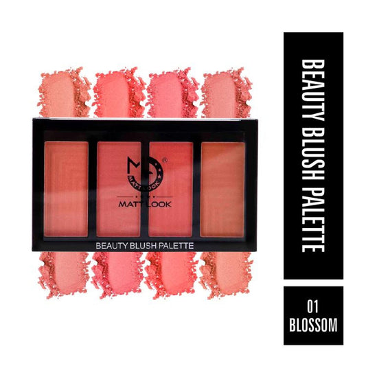 Matt Look Beauty Blush Palette - 01 - Swadesiicart