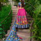 Lorenvalley Pink Dola Silk Kalamkari Print With Zari Weaving Border Lehenga Choli | Swadesiicart