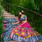 Lorenvalley Pink Dola Silk Kalamkari Print With Zari Weaving Border Lehenga Choli | Swadesiicart