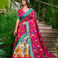 Lorenvalley Cream Dola Silk Kalamkari Print With Zari Weaving Border Lehenga Choli | Swadesiicart