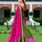 Lorenvalley Green and Pink Dola Silk Shibori Print With Zari Weaving Border Lehenga Choli | Swadesiicart