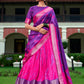 Lorenvalley Pink and Purple Dola Silk Shibori Print With Zari Weaving Border Lehenga Choli | Swadesiicart