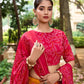Lorenvalley Mustard Artistry in Tussar Silk with Bandhej Print Lehenga Choli | Swadesiicart